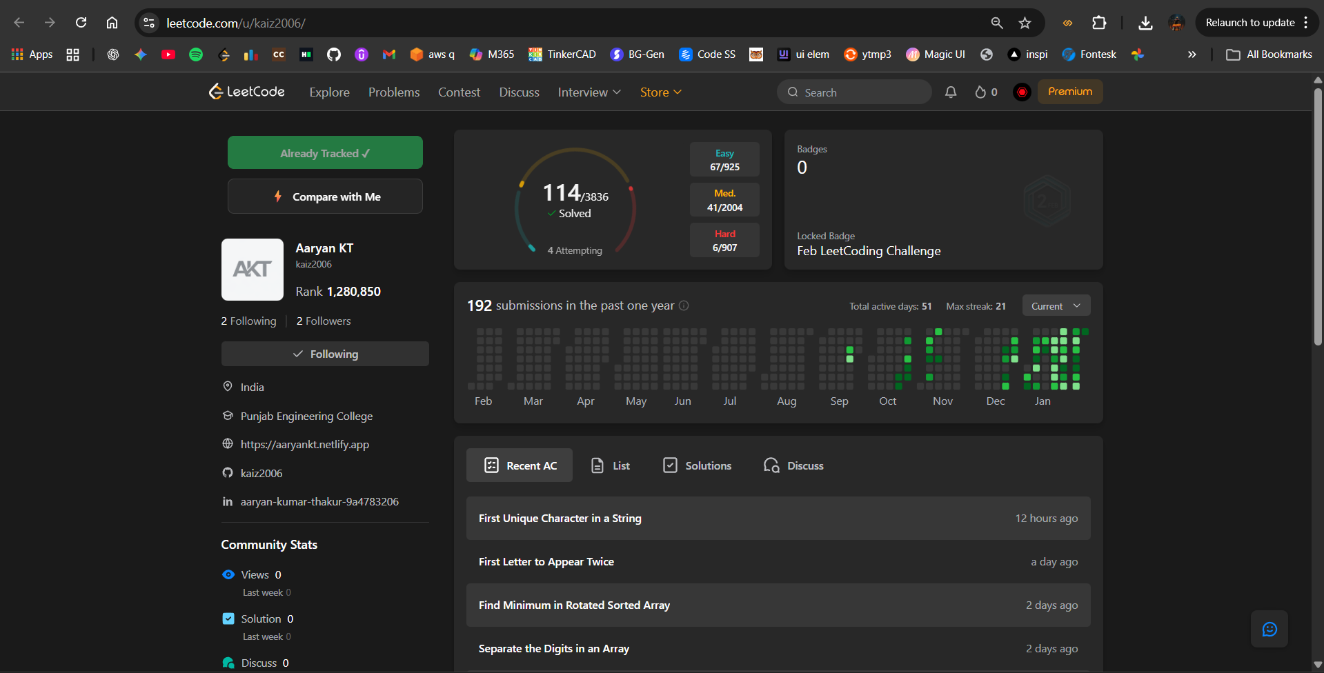 LeetCode Profile Integration