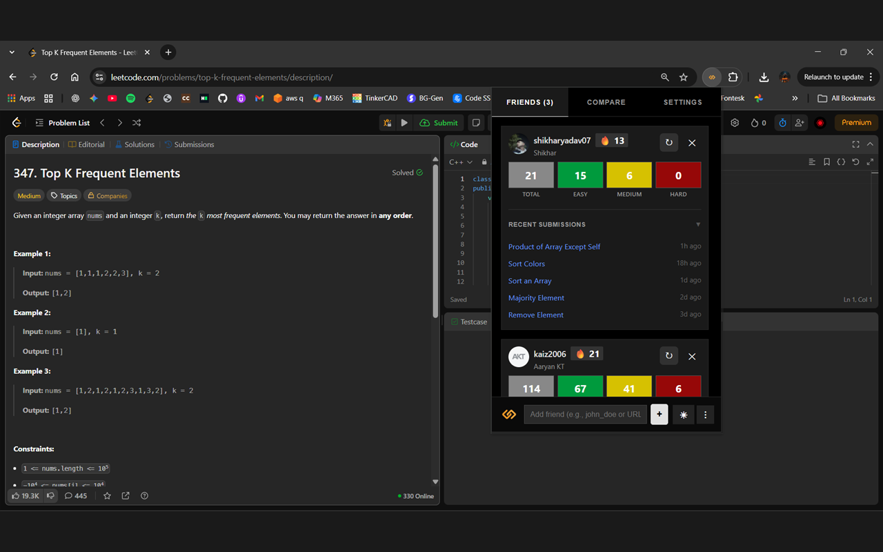 L'Amigo Extension Dashboard