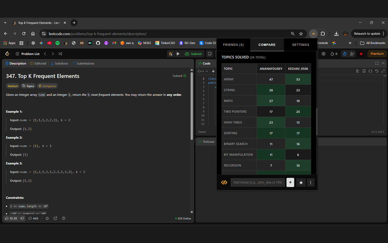 Compare Tab - Side-by-Side Comparison